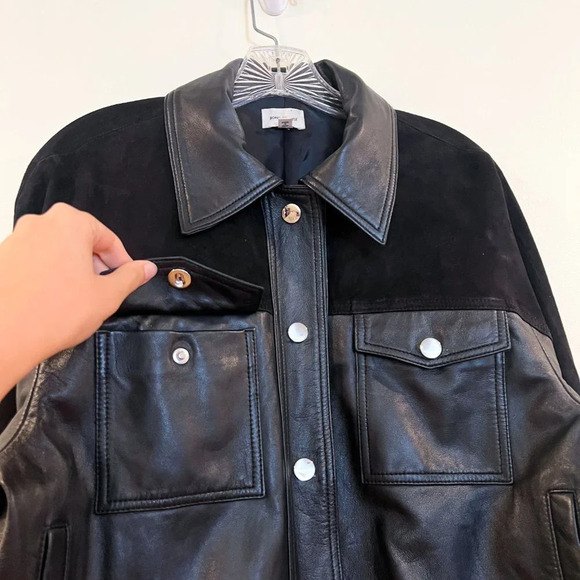 Song Of Style Davi Leather Snap Button Classic Biker Boho Short Leather Jacket S - Picture 6 of 10